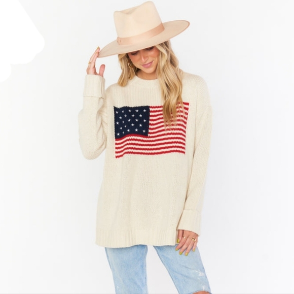 Show Me Your MuMu Sweaters - SOLD Show Me Your Mumu Fireside Flag Sweater, Size XL